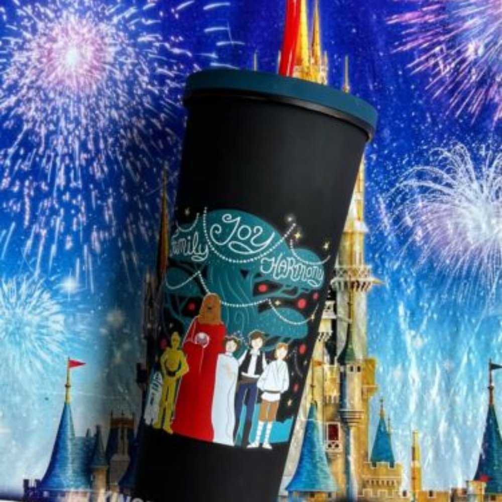 2022 Disney Parks Star Wars Galaxy's Edge Wookie Life Day Tumbler Water Bottle